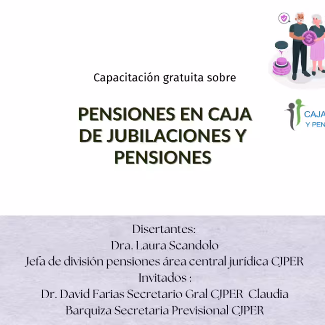 Capacitación gratuita sobre Pensiones en Caja de Jubilaciones y Pensiones