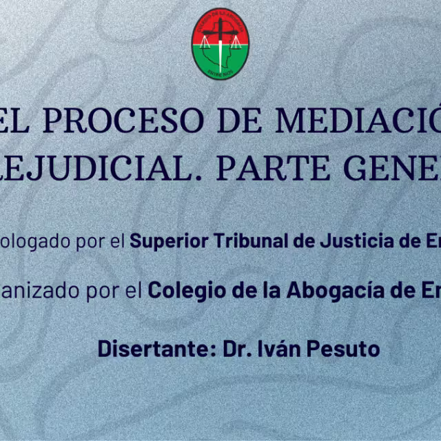 Curso “El Proceso de Mediación Prejudicial. Parte General”